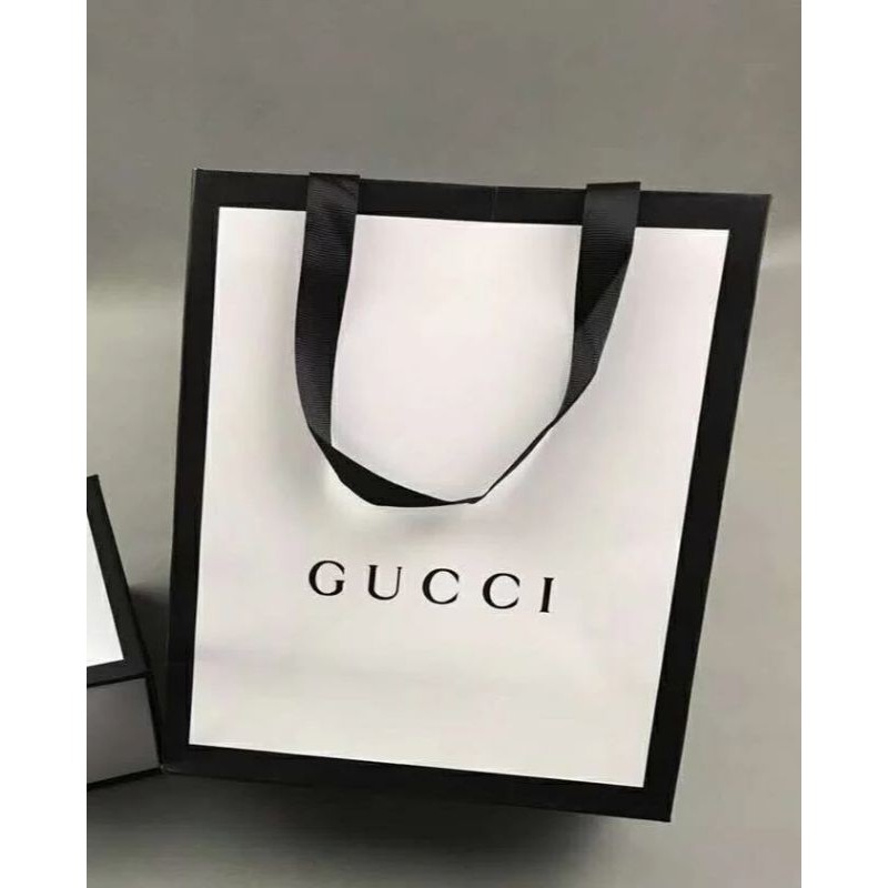gucci paper bag white