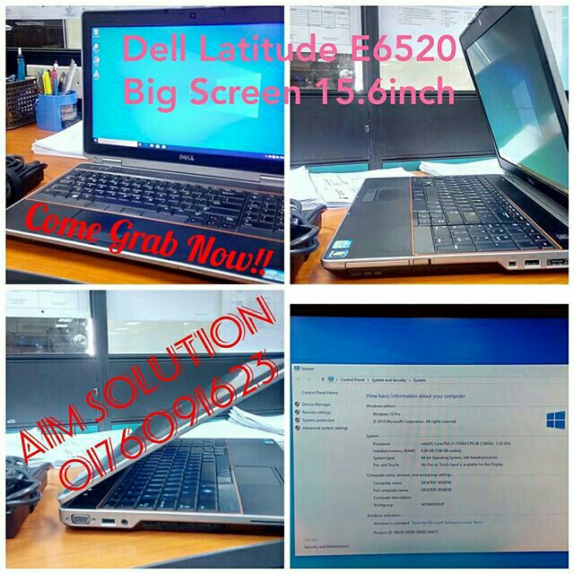 [WTS] Dell Latitude E6520 i5 specs with big screen Shopee Malaysia