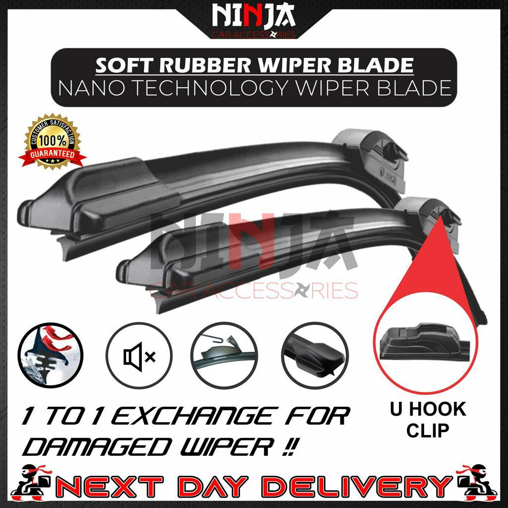 Car Wiper Soft Rubber Wipers Blade Boneless Alza Myvi Axia Wira Saga