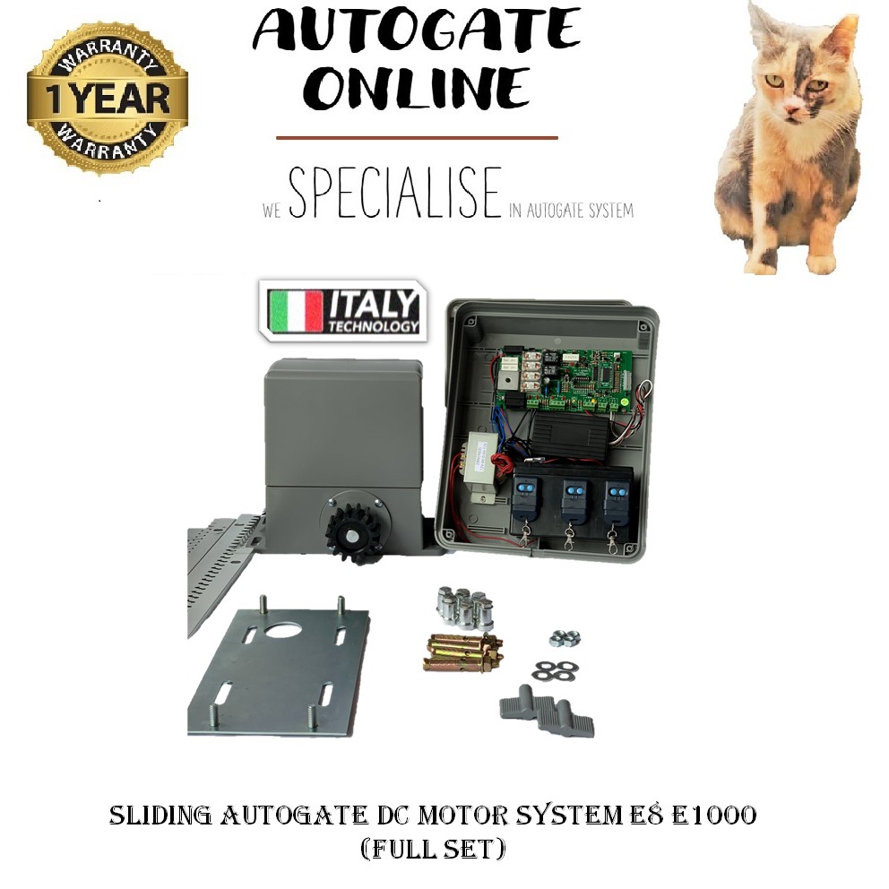 E8 E1000 SLIDING AUTOGATE DC MOTOR SYSTEM (FULL SET)