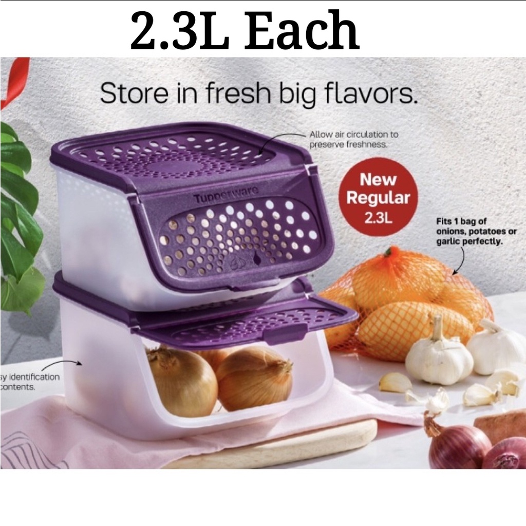 Tupperware Garlic N All Keeper Set Potato Union Keeper Stackable