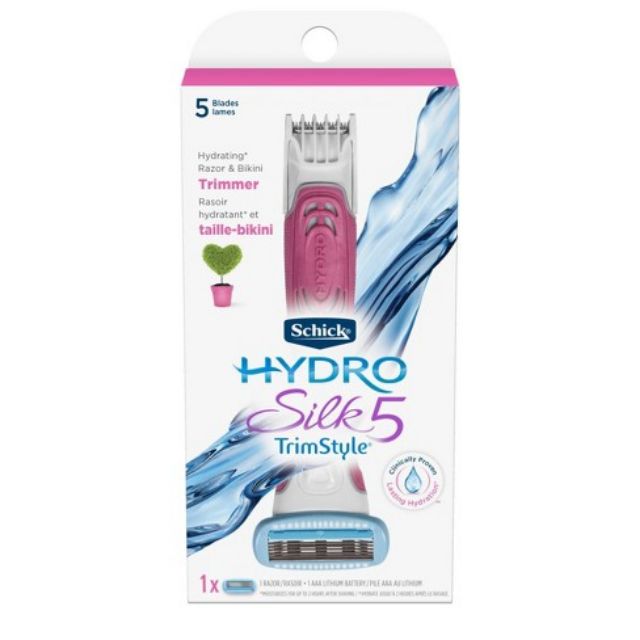 Schick Hydro Silk 5 TrimStyle Women's Razor - 1 Razor Handle and 1 Refill |  Shopee Malaysia
