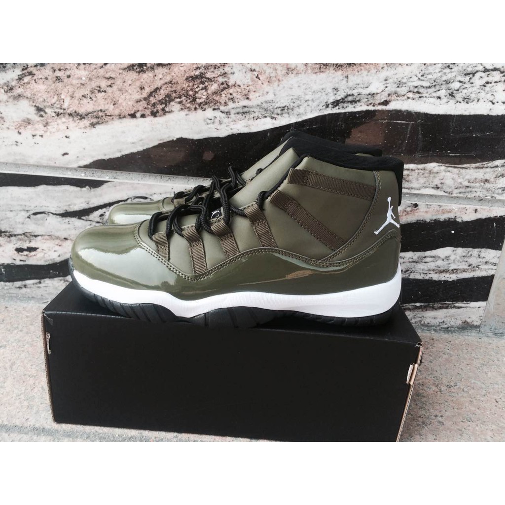 army green jordan 12