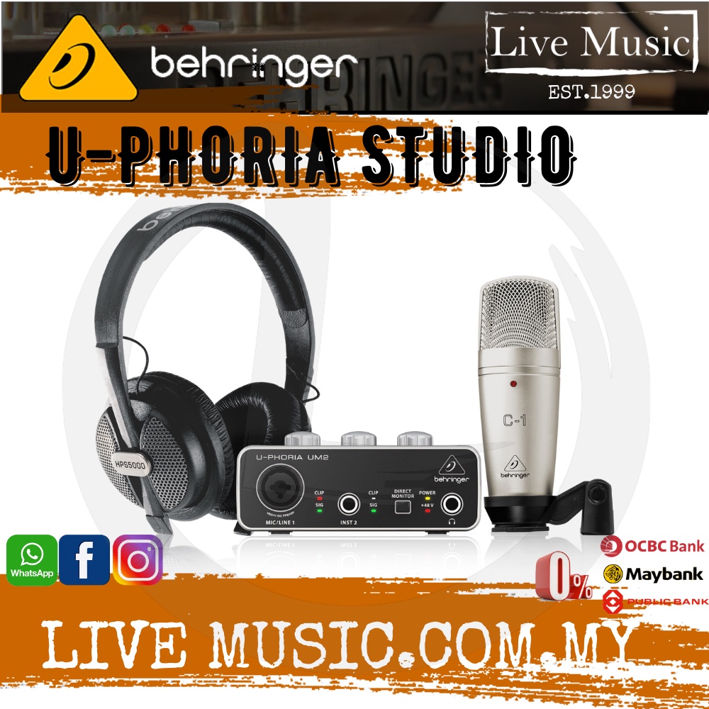 Behringer UPHORIA STUDIO Complete Recording/Podcasting Bundle with UM