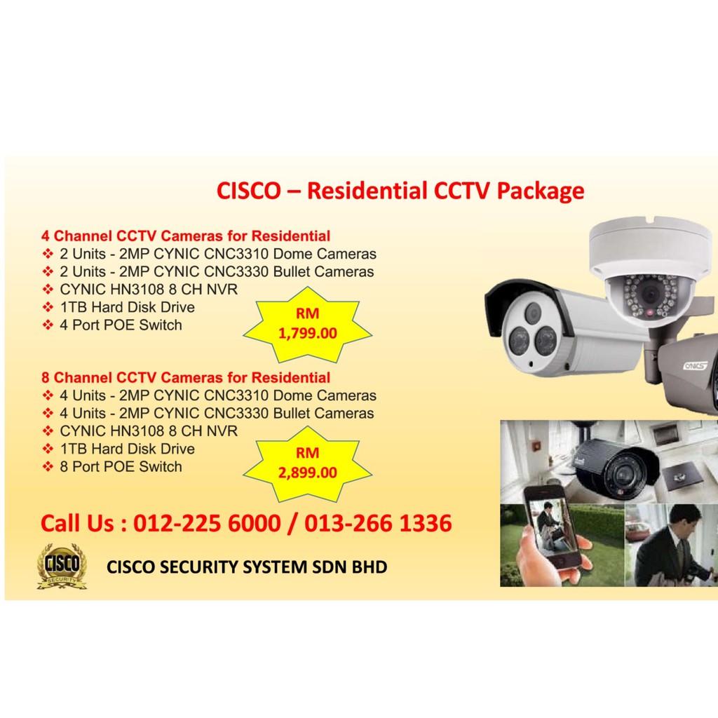 CISCO Residential CCTV Package  Shopee Malaysia