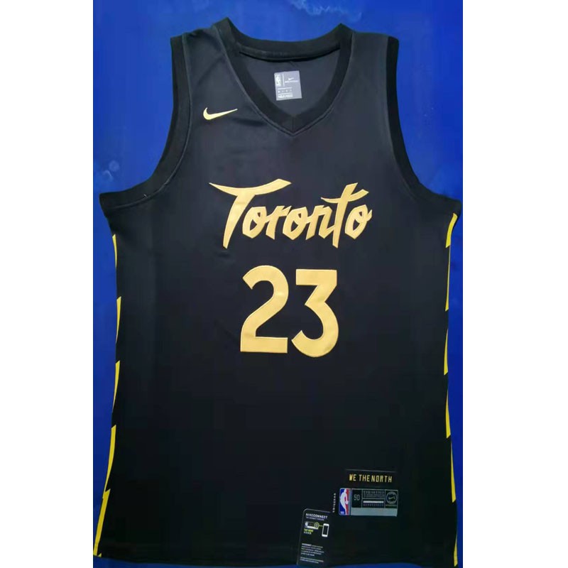 toronto raptors black and gold jersey