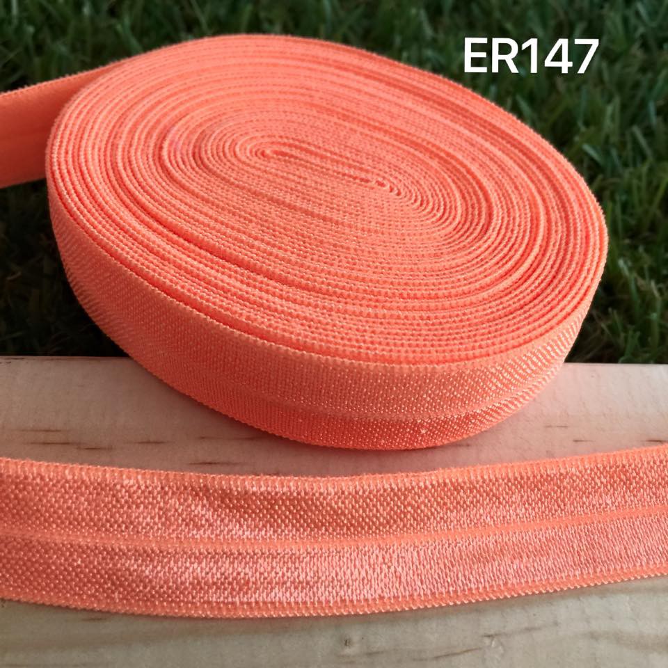 Er147 Bisque Foe Fold Over Elastic Ribbon Diy Headband Hair Ties