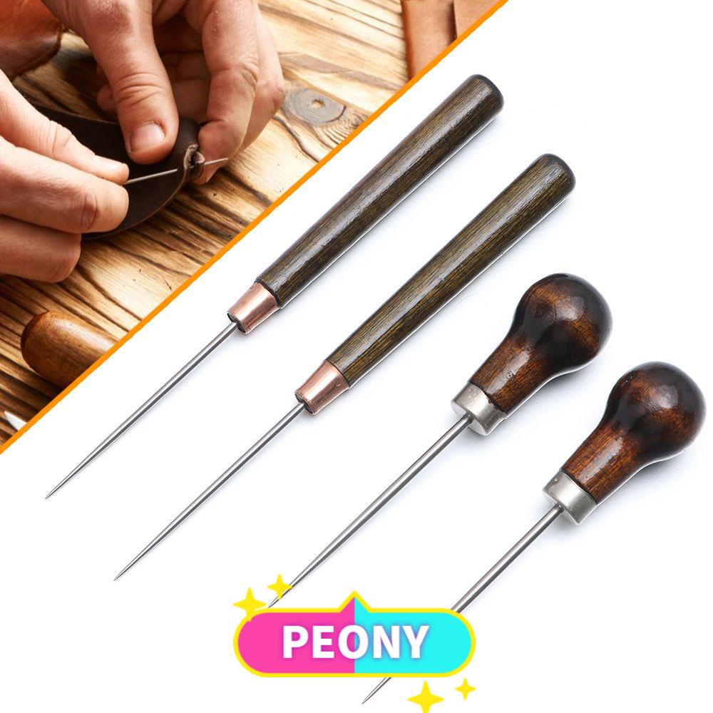 PEONY Handmade Stitching Awl Shoes Cone Needle Sewing Awls DIY Bags