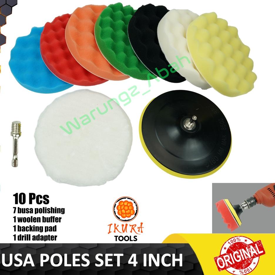 Hot FOAM SPONGE Applicator Buffing Bubble PAD Adapter For Motorcycle 4