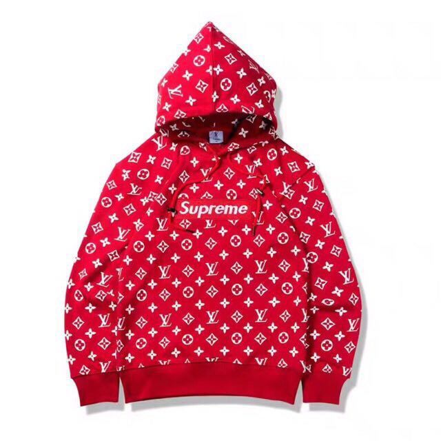 supreme hoodie x lv