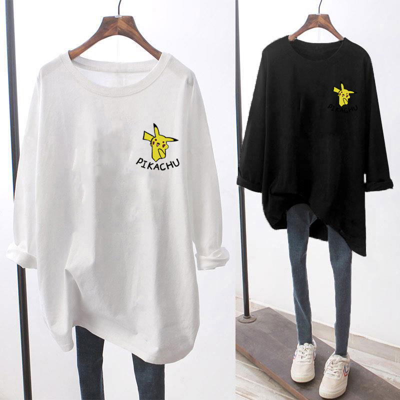 Young Style 6 Color Baju Blouse Women Fashion Long Sleeve Tshirt Korean Style Plus Size M 5xl Lengan Panjang Baju Jenis Loose Oversized Cartoons Round Neck T Shopee Malaysia