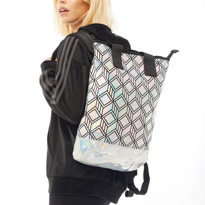 ADIDAS Originals Graphic Top Backpack Silver Metallic Shopee Malaysia