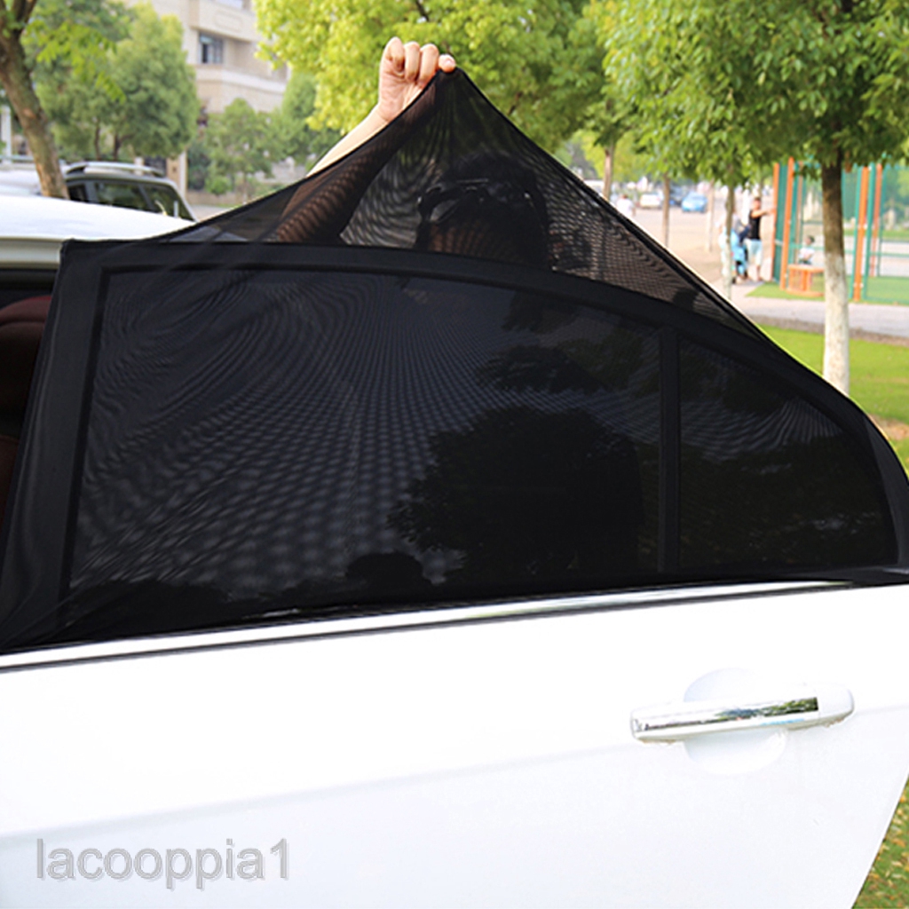 UV Upgraded 4 Pack Car Side Window Sun Shade for Camping Kids from Damage of Insect Bug Universal Fits for Most Cars/SUVs Breathable Mesh Screens Protect Baby Car Mosquito Net Covers Fully 