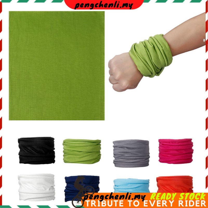 Multi Versatile Outdoor Headwear Scarf Solid Plain Color Bandana Mask Neck Tube Sun Protection Quality - Image 3