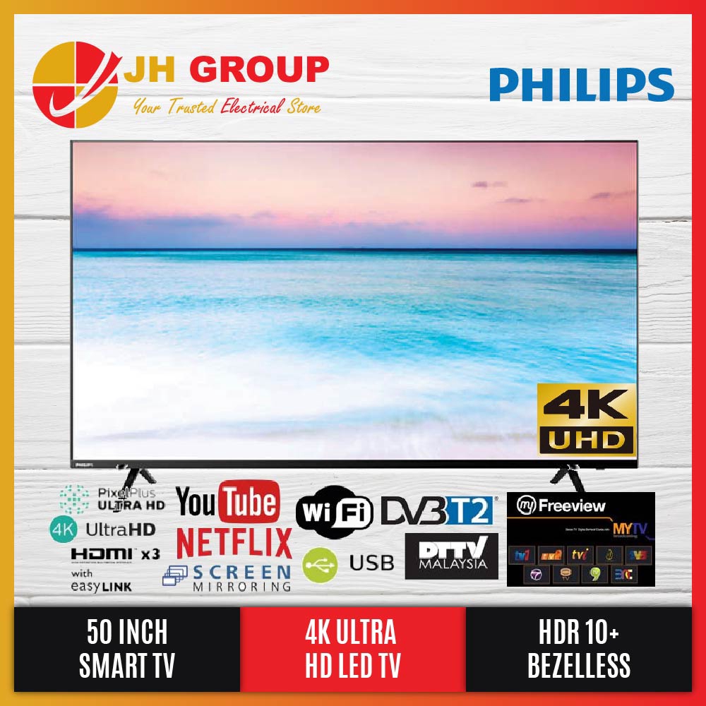 Philips 4k Uhd Hdr Smart Tv 50 50put6004 Shopee Malaysia
