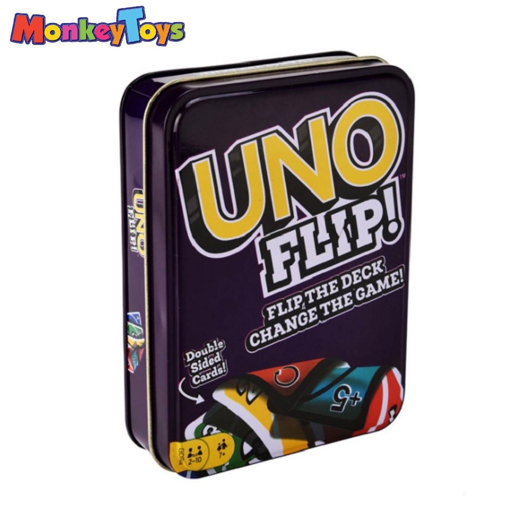 Card Game Uno Flip Metal Box Edition English Version Family Game Shopee Malaysia