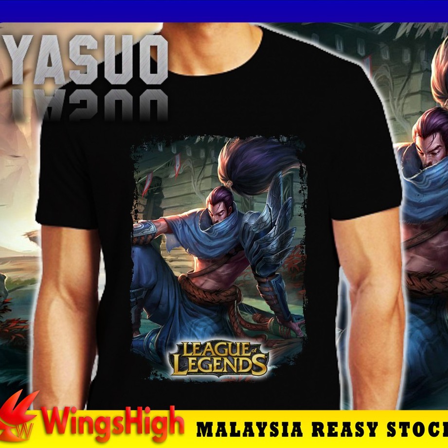League of Legends T-shirt Champions Yasuo and All Skin Round Neck Short Sleeve Original Creation Printing