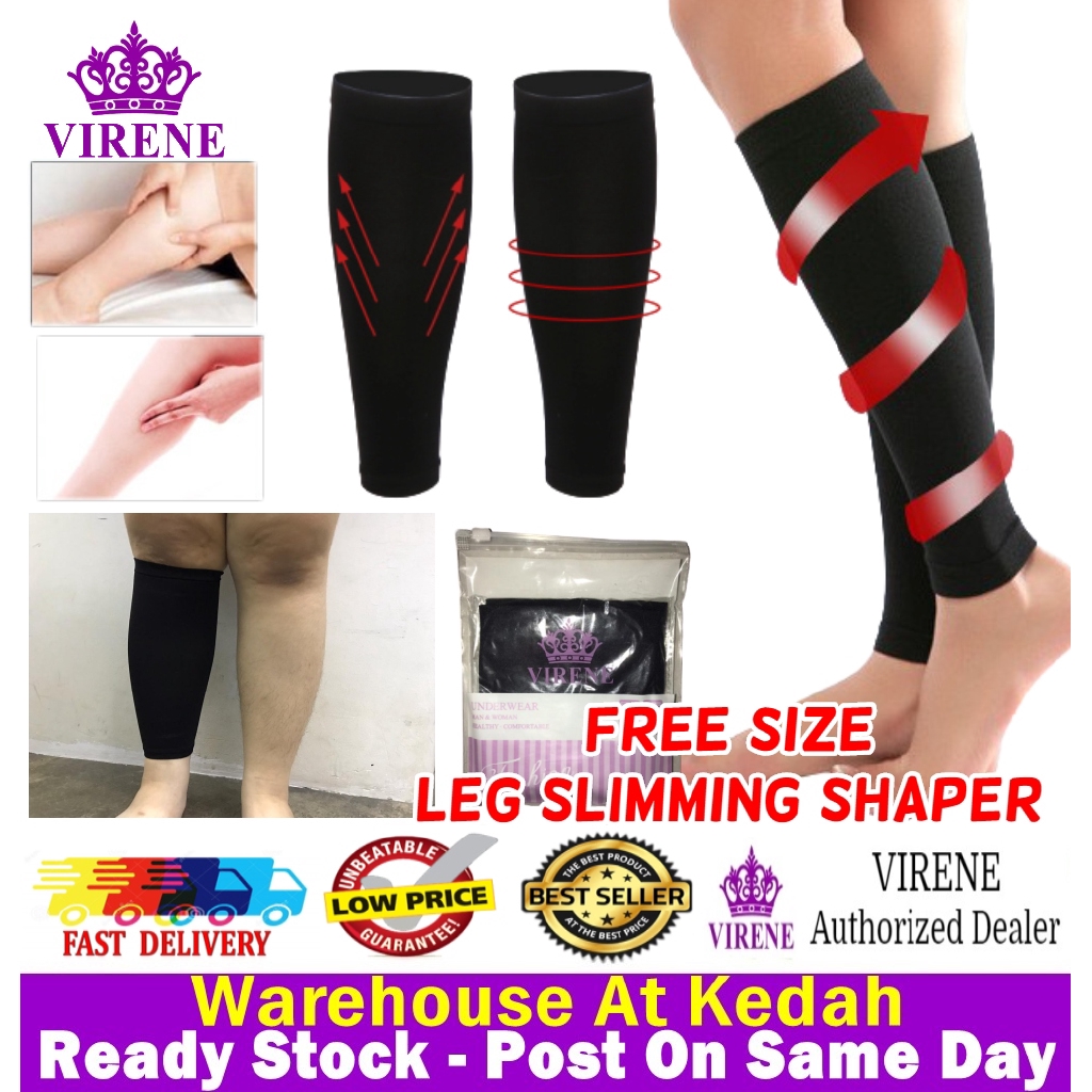 VIRENE Leg Slimming Shaper 1 Pair Compression Calf Skinny Socks Slim Leg Sleeves Ready Stock 190061