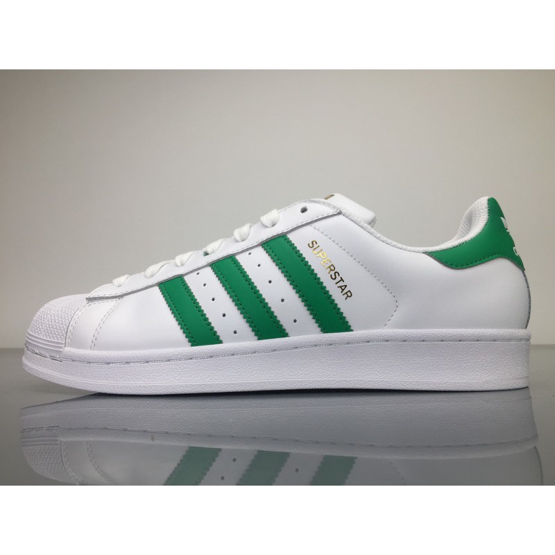 adidas superstar white green