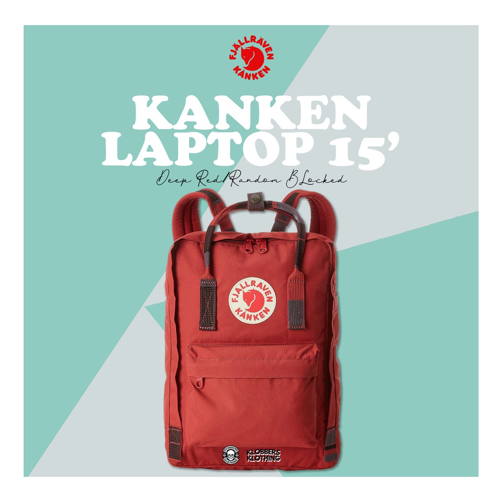 fjallraven kanken deep red random blocked