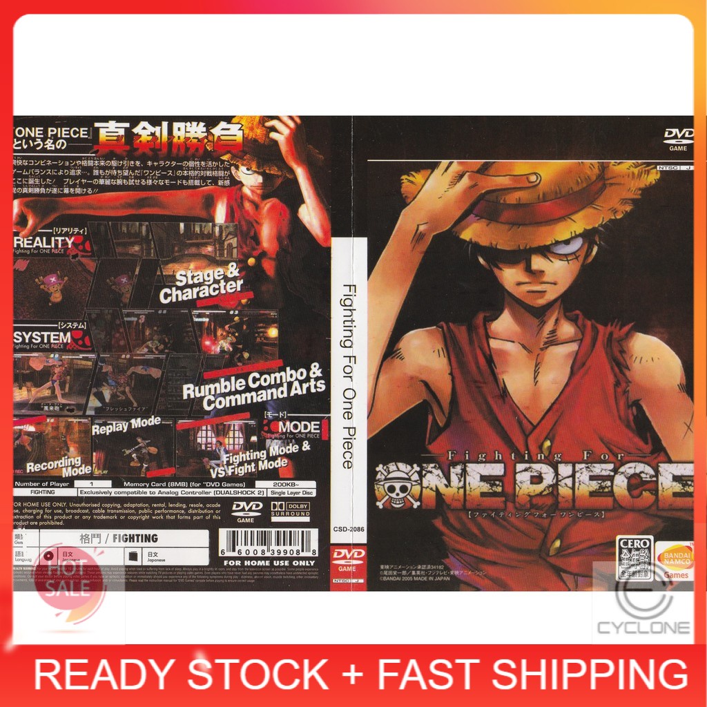 Ps2 Dvd Game One Piece Fighting For Shopee Malaysia