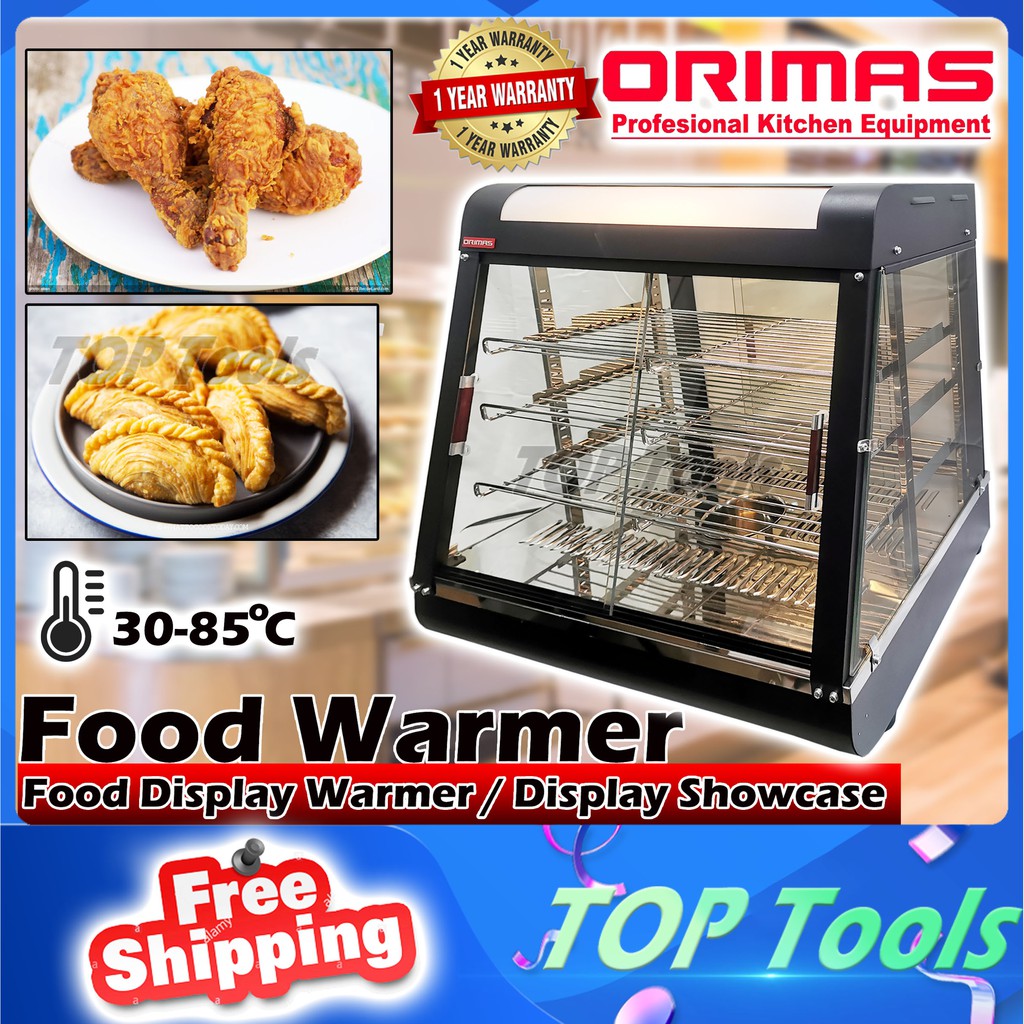 ORIMAS Food Display Warmer Black Body Food Warmer Suitable Chicken