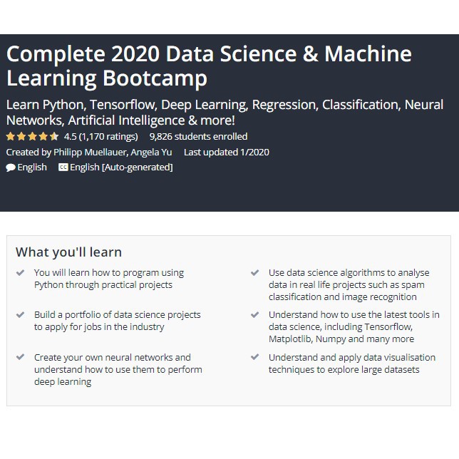 python machine learning bootcamp