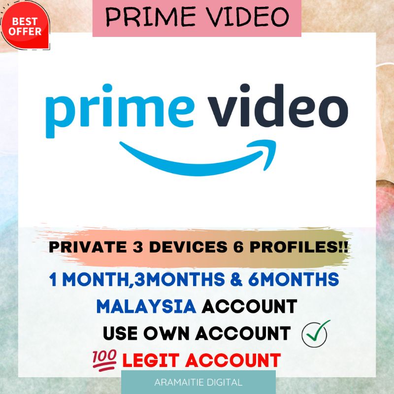 Prime Video Malaysia Subscription Using Own Account Shopee Malaysia