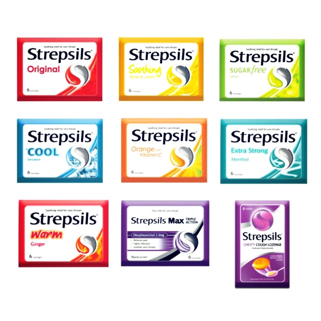 Strepsils Assorted Pouch Lozenges (Original / Soothing / Extra Strong ...