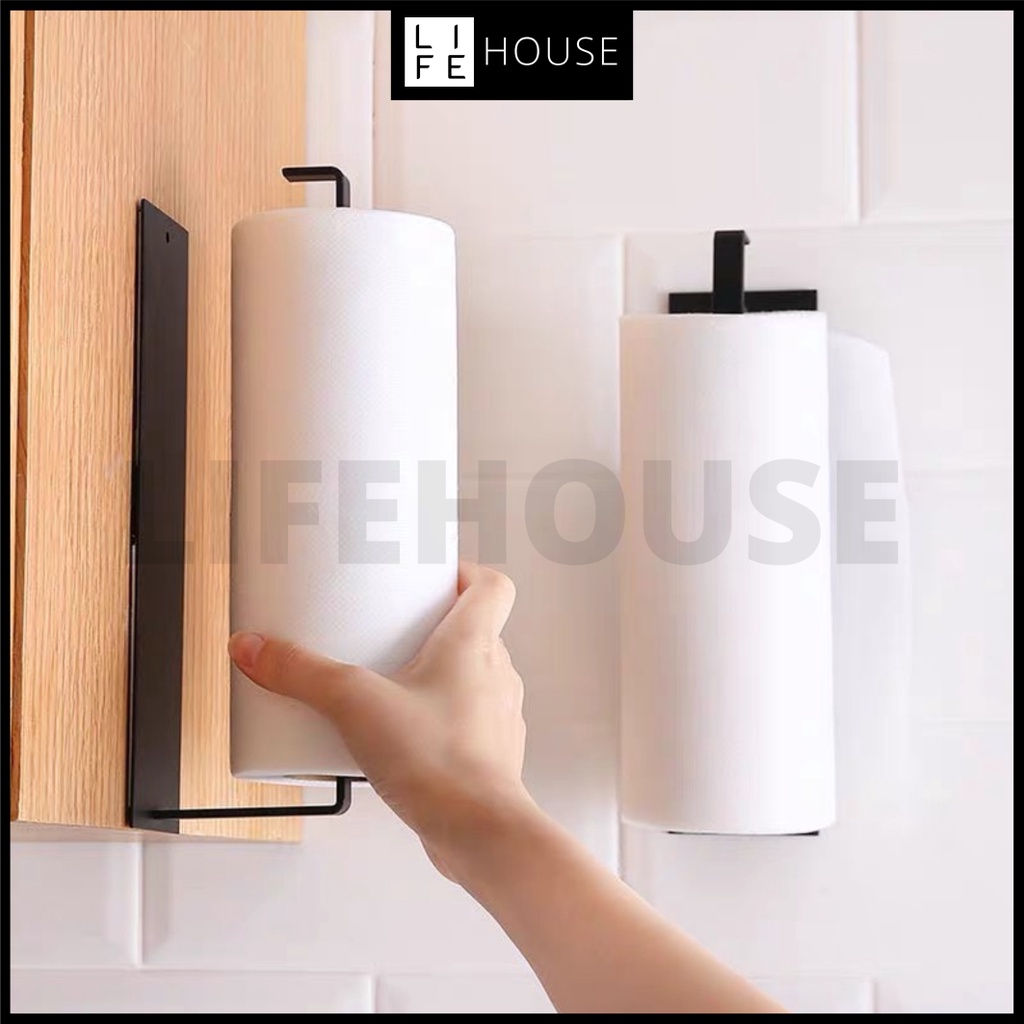 Kitchen Tissue Holder Carbon Steel Tempat Letak Tisu Gulung Kitchen