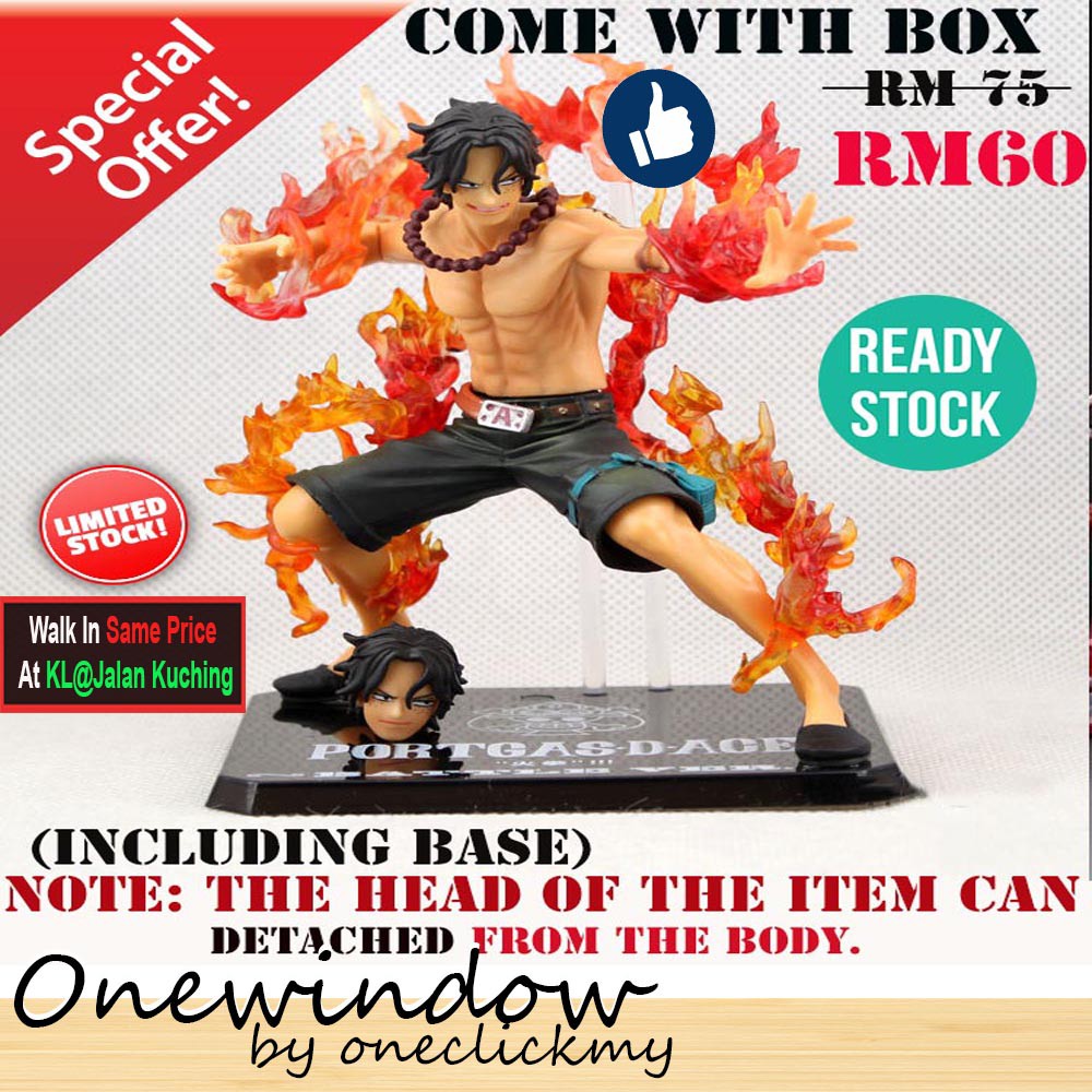 [ READY STOCK ]In Malaysia One Piece Portgas D Ace(Fighting Edition) Miniature Toy