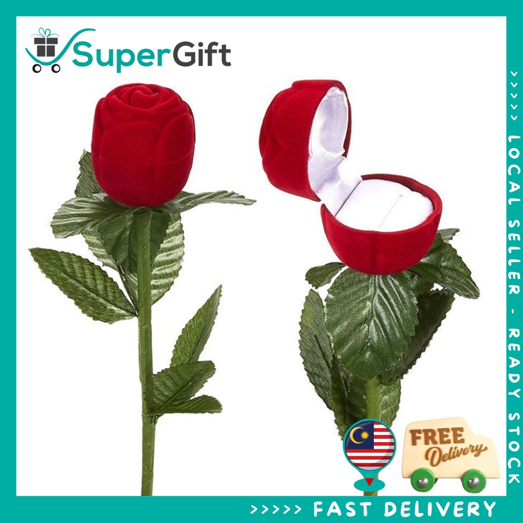 Rose Flower Engagement Ring Box Rose Wedding Ring Box Rose Gift Box