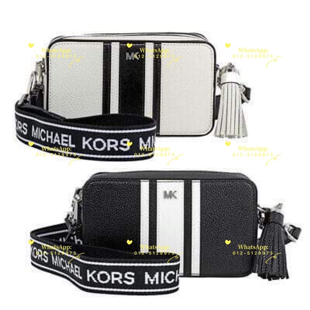 michael kors tape camera bag