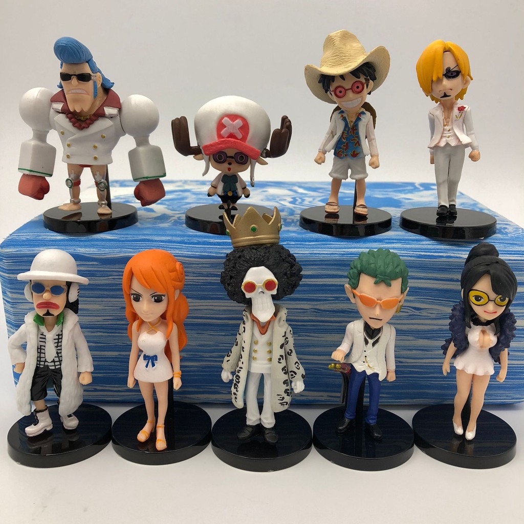 Minifigure Kinder Anime One Piece Luffy Zoro Nami Sanji Usopp Robin 8PCS