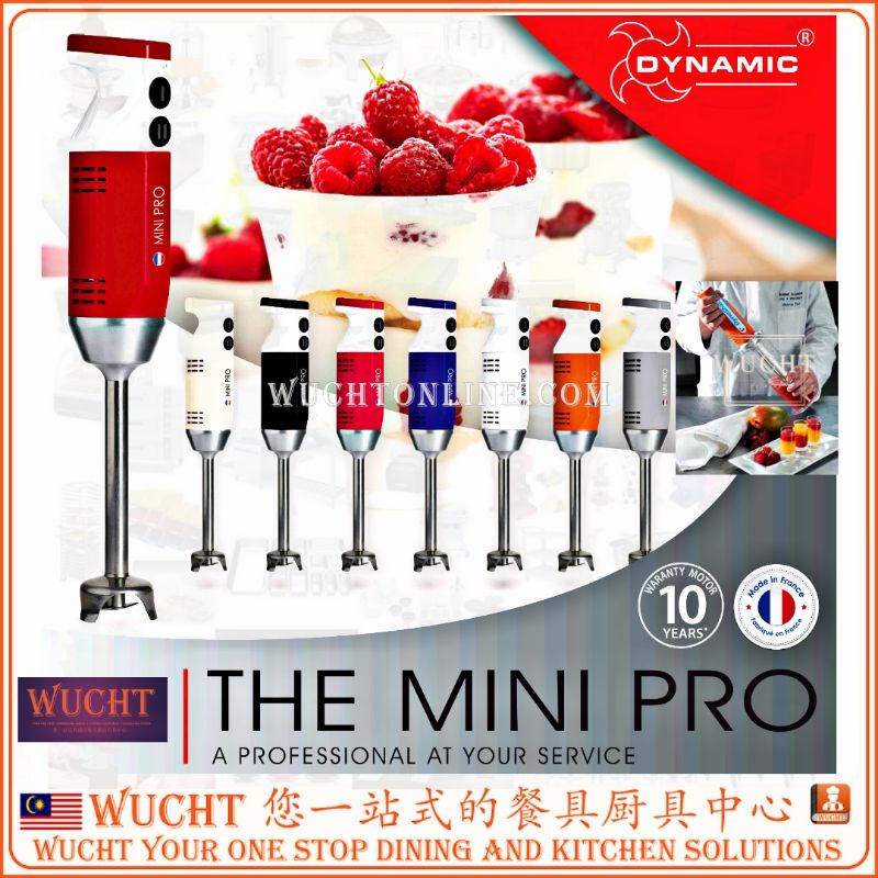 【WUCHT】Dynamic MiniPro Immersion Dynamix Hand Blender 2 Speeds Smallest commercial hand mixer with four blades Mini Pro