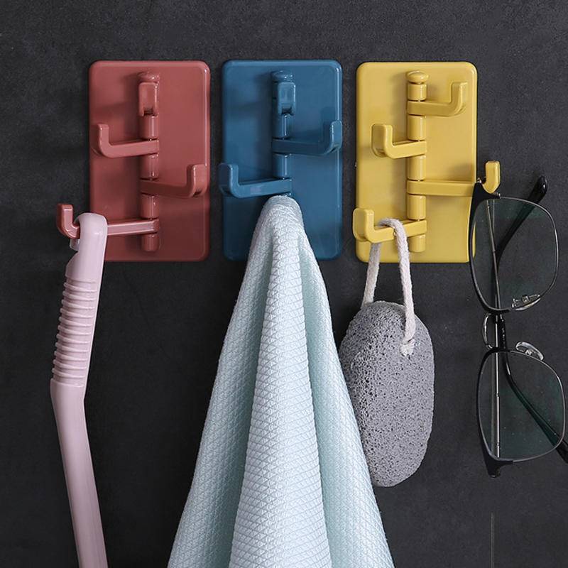 [Ready stock] OnlifeStores Four-connected rotating paste hook hit color ...