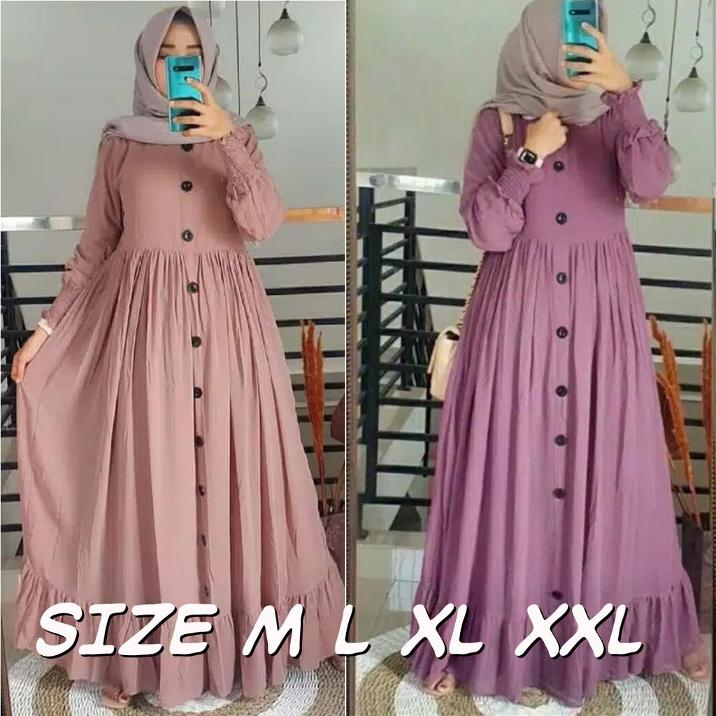 Plain Dress / Size M L XL XXL / Maxy Dress / Maxi Dress / Can COD / Robe Jumbo / Breastfeeding Mothers Women AL
