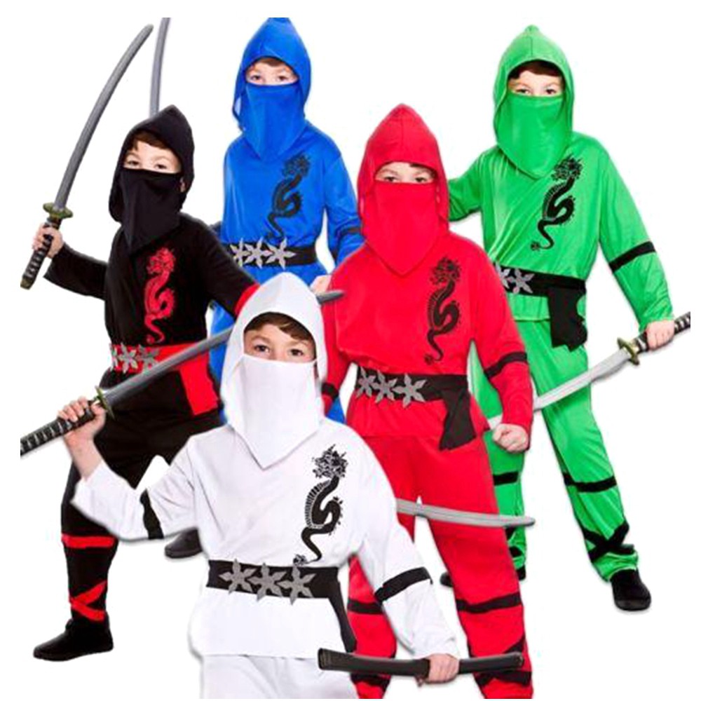 Ninjago Cosplay Costume Boys Power Red Black Ninja Japanese Samurai Warrior 2019 Shopee Malaysia - black ninja outfit roblox