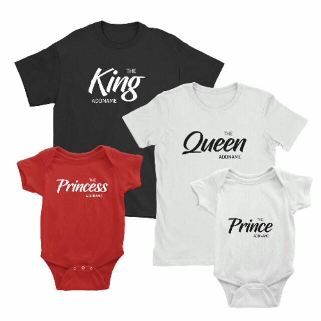 Printing Family Tshirt Tee King Queen Prince Princess Design Baby