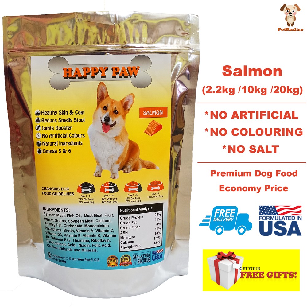 HAPPY PAW Salmon (10kg) - Pet Food / Dog Food / Dry Food