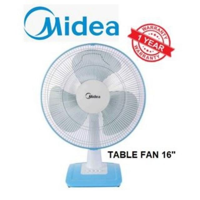 Midea 16 Inch Table Fan Mf 16ft17nb 3 Fan Blade Similar Like Pensonic Khind Table Fan Shopee Malaysia