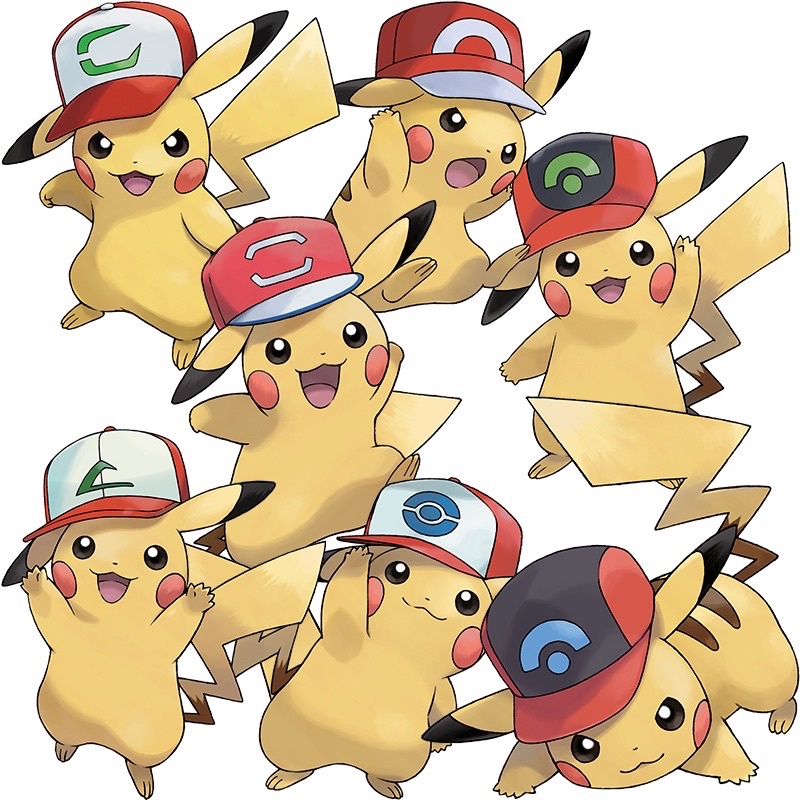 Pokemon Sword & Shield - Pikachu Hats (7types/set) | Shopee Malaysia