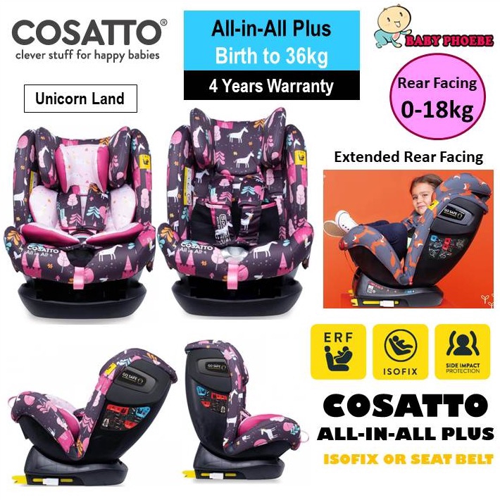 cosatto unicorn car seat isofix