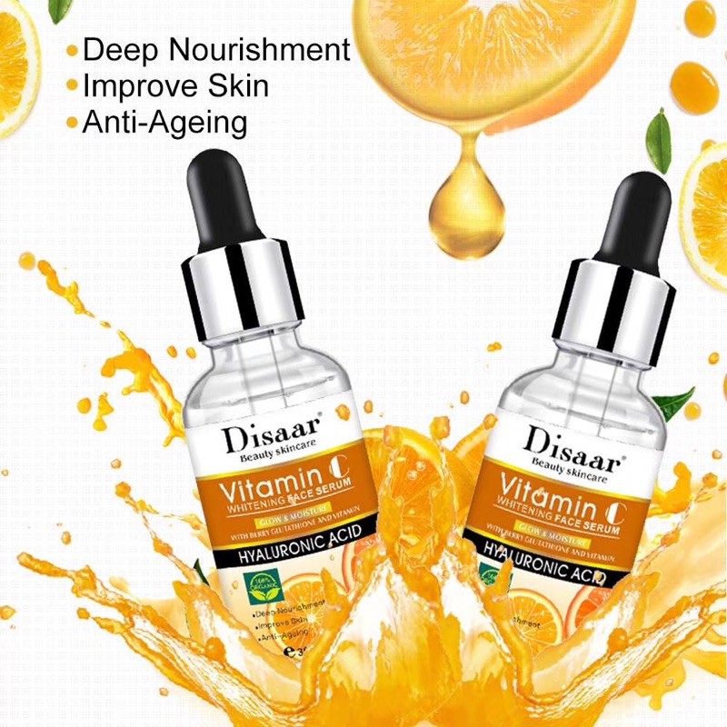 DISAAR VITAMIN C FACIAL SERUM 30ML/ HYALURONIC ACID SERUM / MULTIPLE