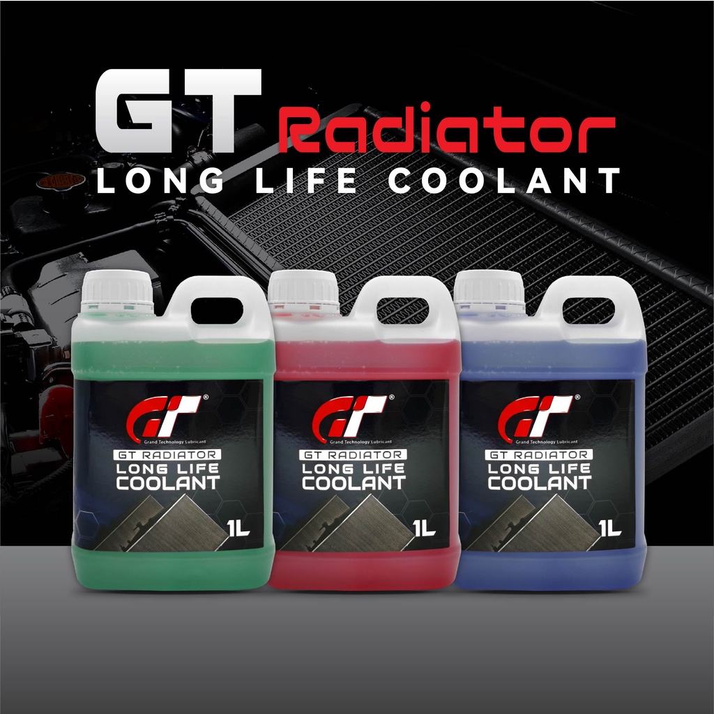 GT Racing Long Life Coolant - RED/GREEN/BLUE/BLUE 96% (1L)