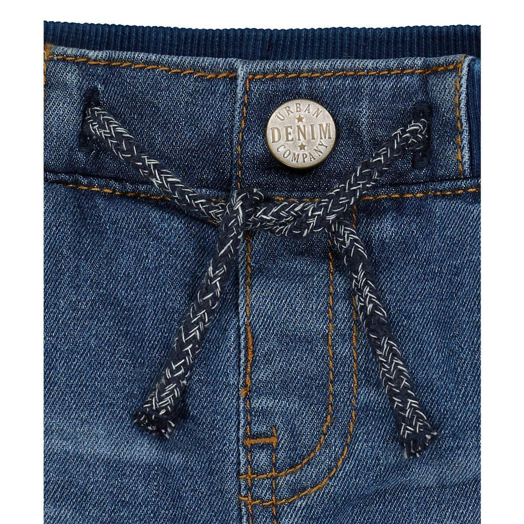 Light Bleached Wash Adjustable Waist Upto 110 cm Mothercare Boys Denim Badged Jeans 5 Years 