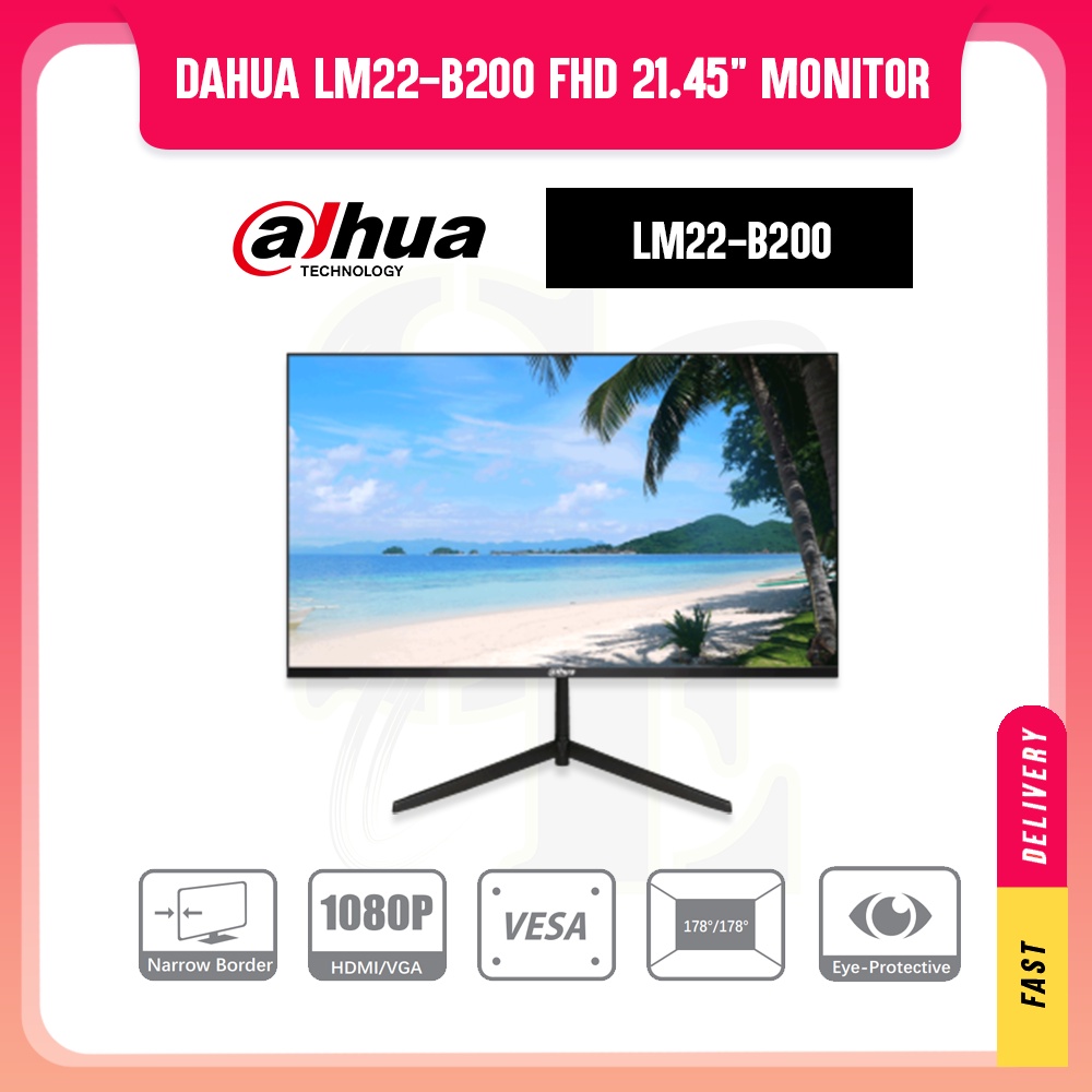 Dahua LM22-B200 FHD 21.45" LED Display Monitor CCTV HD Monitor | Shopee ...