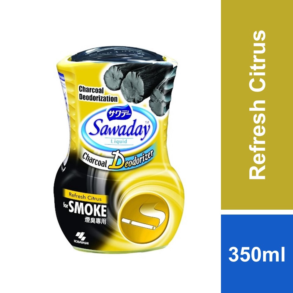 Sawaday Charcoal Deodorizer Refresh Citrus 350ml [Smoke Odour] Shopee