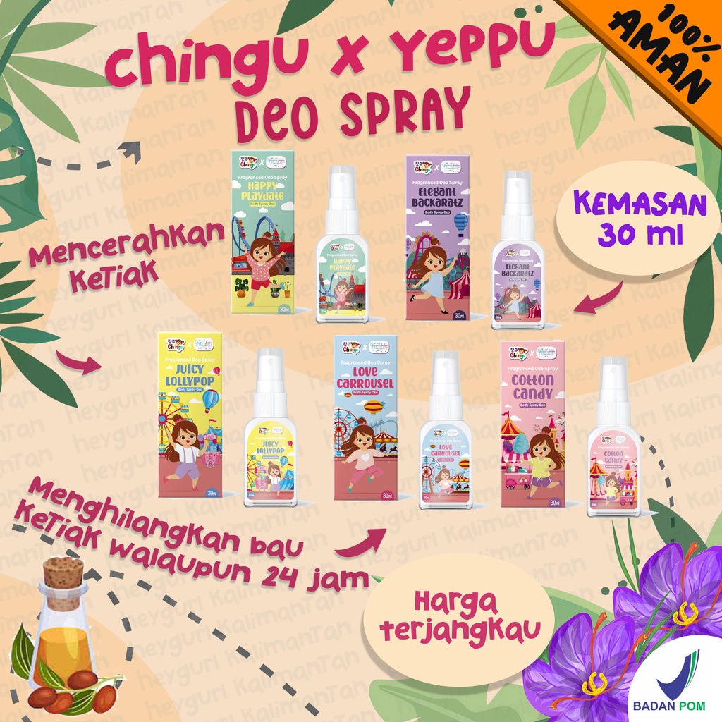 Chingu by kiyowo yeppu yeppu Deo deodorant Spray chingu by kiyowo 30ml BPOM Shopee Malaysia