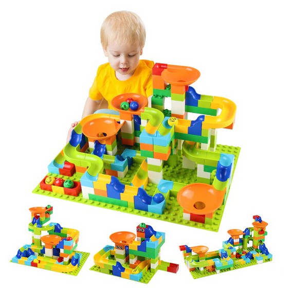 Marble Race Run Building Blocks Track Lego Duplo Compatible Building